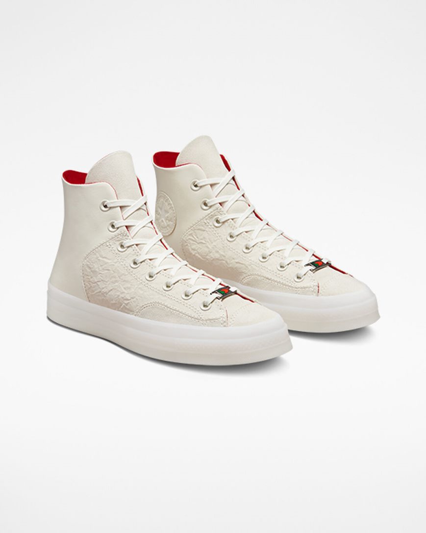 Tenisi Inalti Dama Converse Chuck 70 Marquis Year of the Rabbit Bej Rosii Albi | RO 13EKVT063